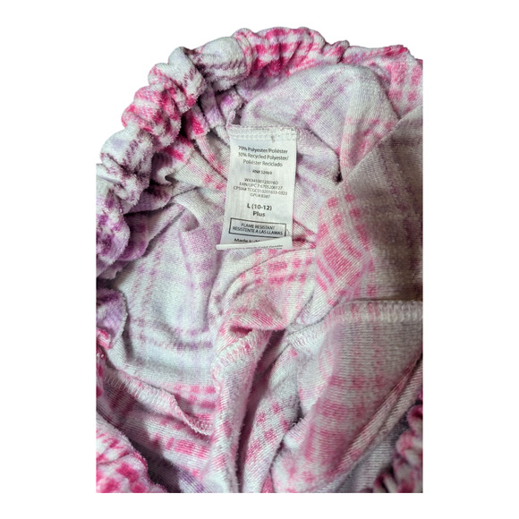 Girls Plaid Lounge Sleep Pants - Size L 10-12 PLUS Pink White - Great Condition - Picture 4 of 6